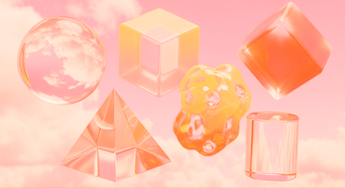 Colorful geometric shapes against a pink background representing channel partner revenue concepts.