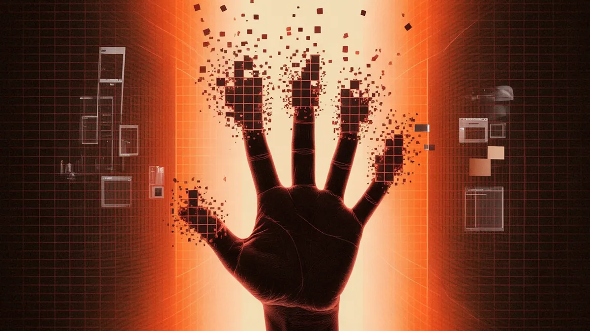 A single open hand in flat silhouette, palm upward, fingers slightly spread
