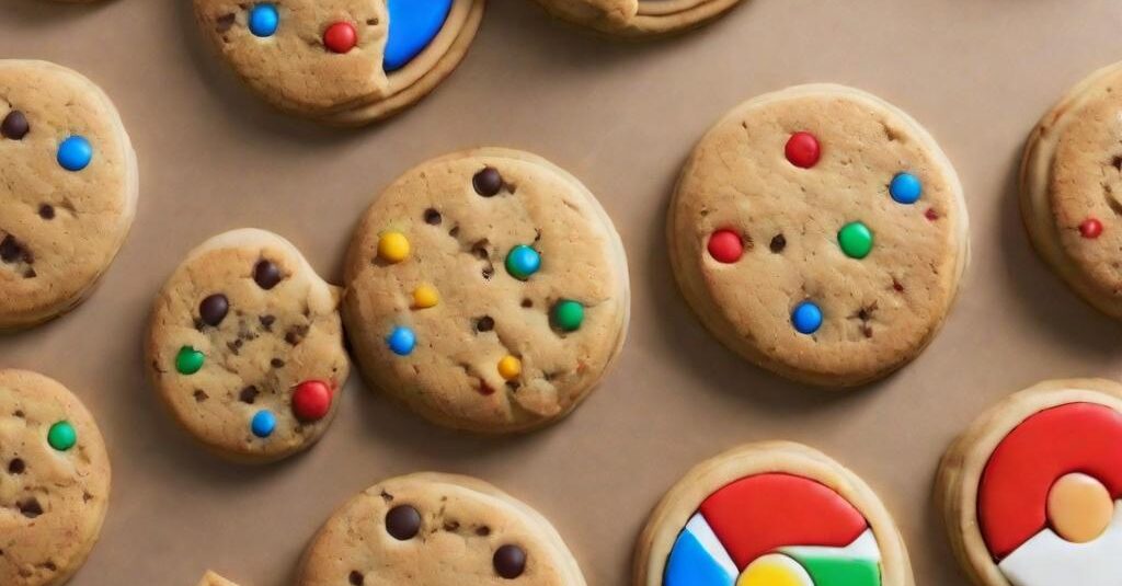 Cookies with Google's colours as decoration.